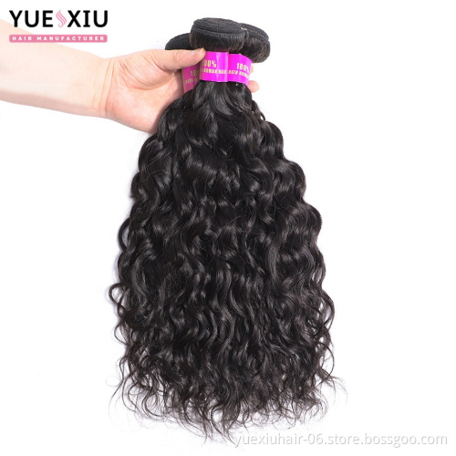 100% Full Cuticle Aligned Virgin Remy Human Hair Extensions Mink Brazilian Hair 10A Grade Water Wave Hair Bundles 1 piece